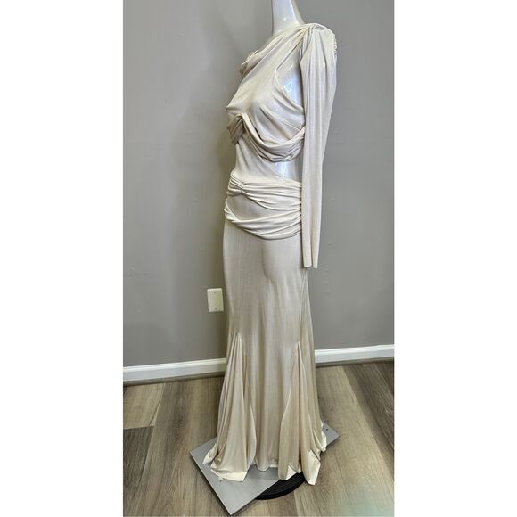 Di Petsa Golden Moonlight Dress in Metallic Gold Size XL $2030 - Picture 8 of 15